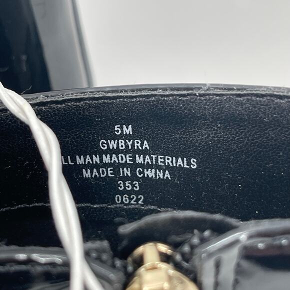 Guess Byra Boots SZ 5 Zipper Block Heel NEW Platform Booties Black Patent NWOT - Picture 10 of 16